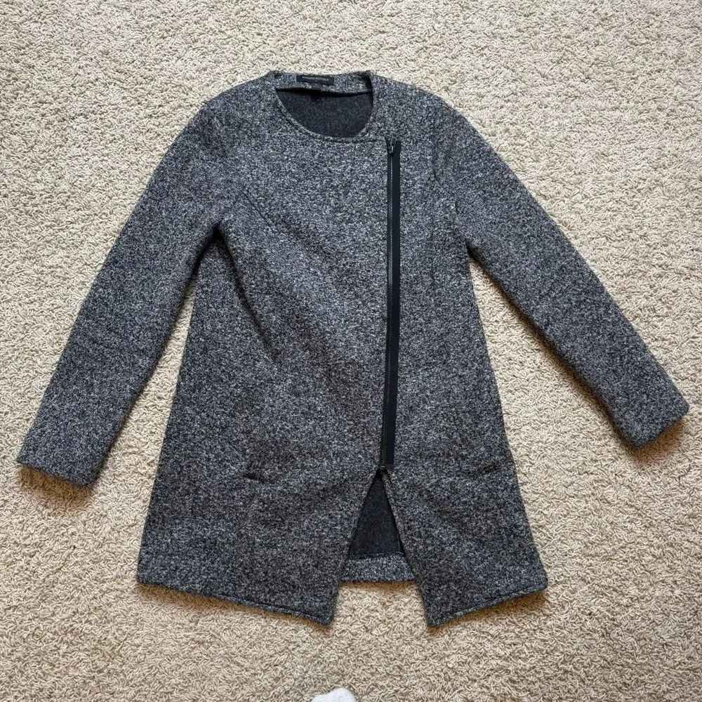 Banana Republic Pea Coat Fleece Jacket Grey Small